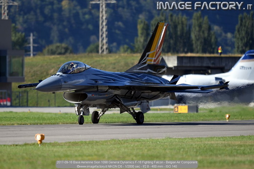 2017-09-16 Base Aerienne Sion 1098 General Dynamics F-16 Fighting Falcon - Belgian Air Component